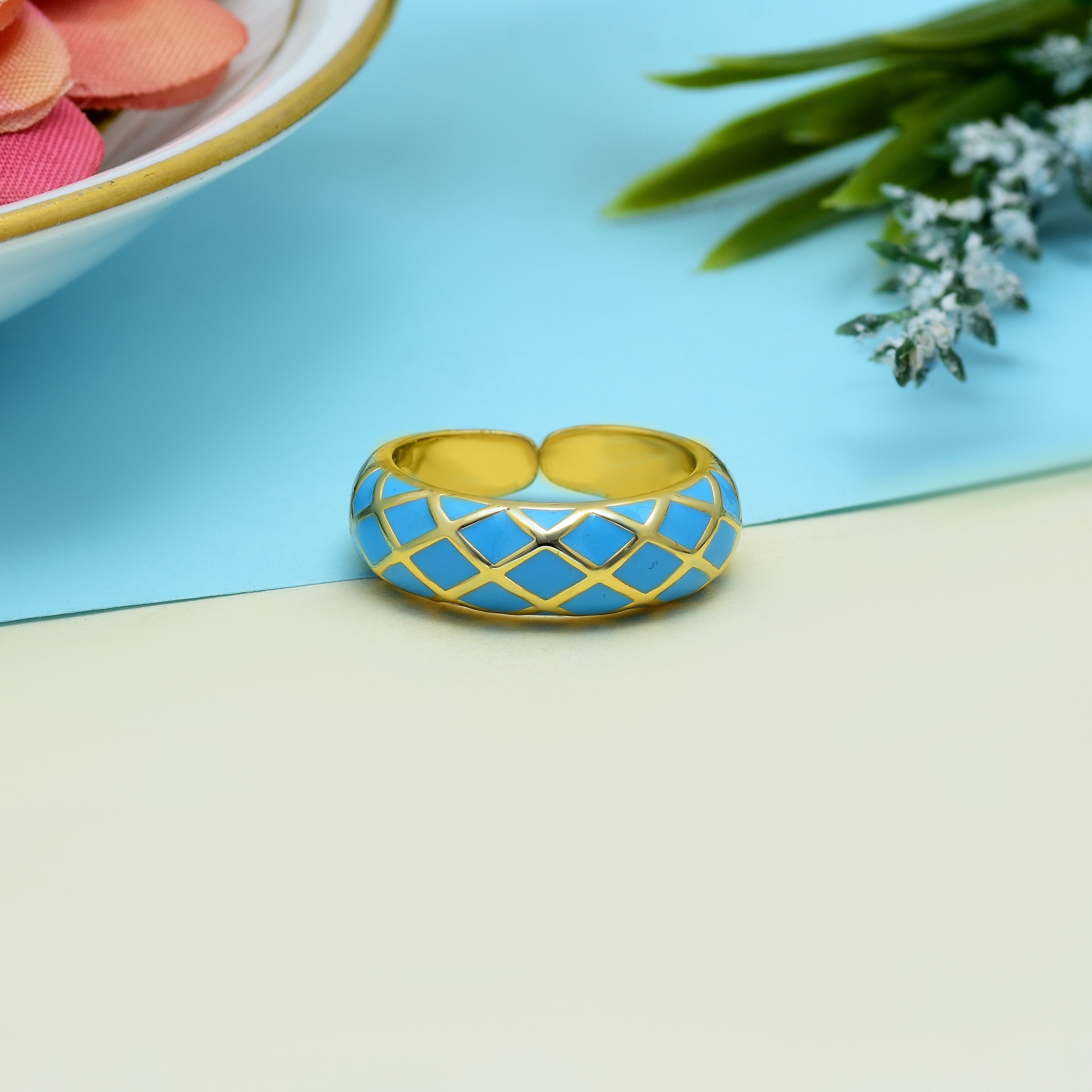 Enzie Splendor Enamel Rings | Anti Tarnish