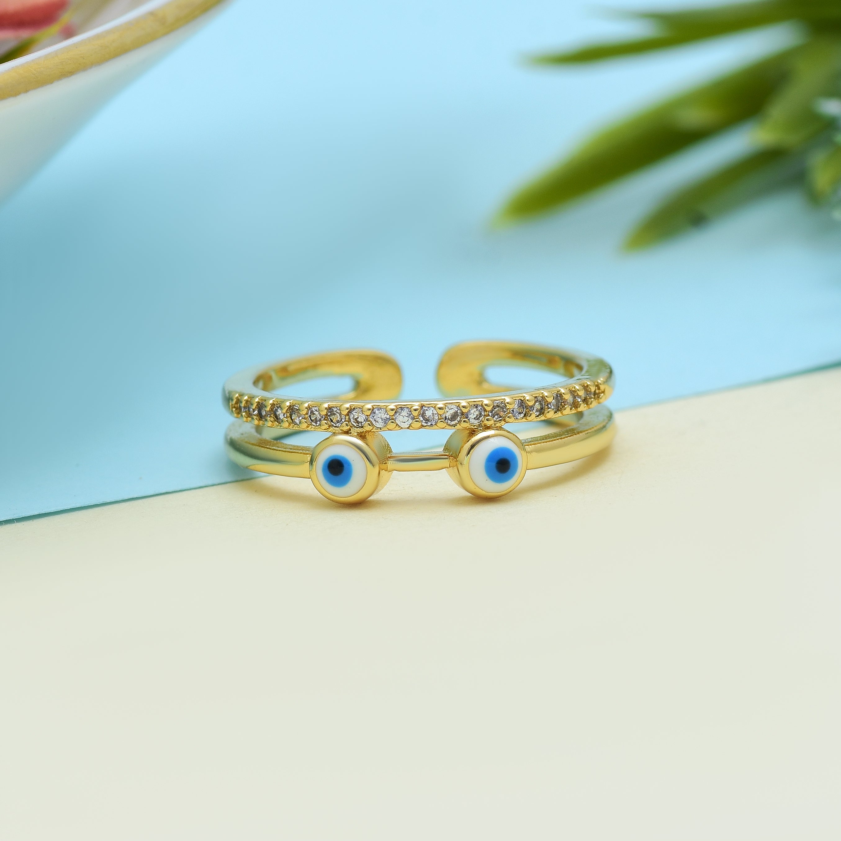 Harmony Evil Eye Ring | Anti Tarnish