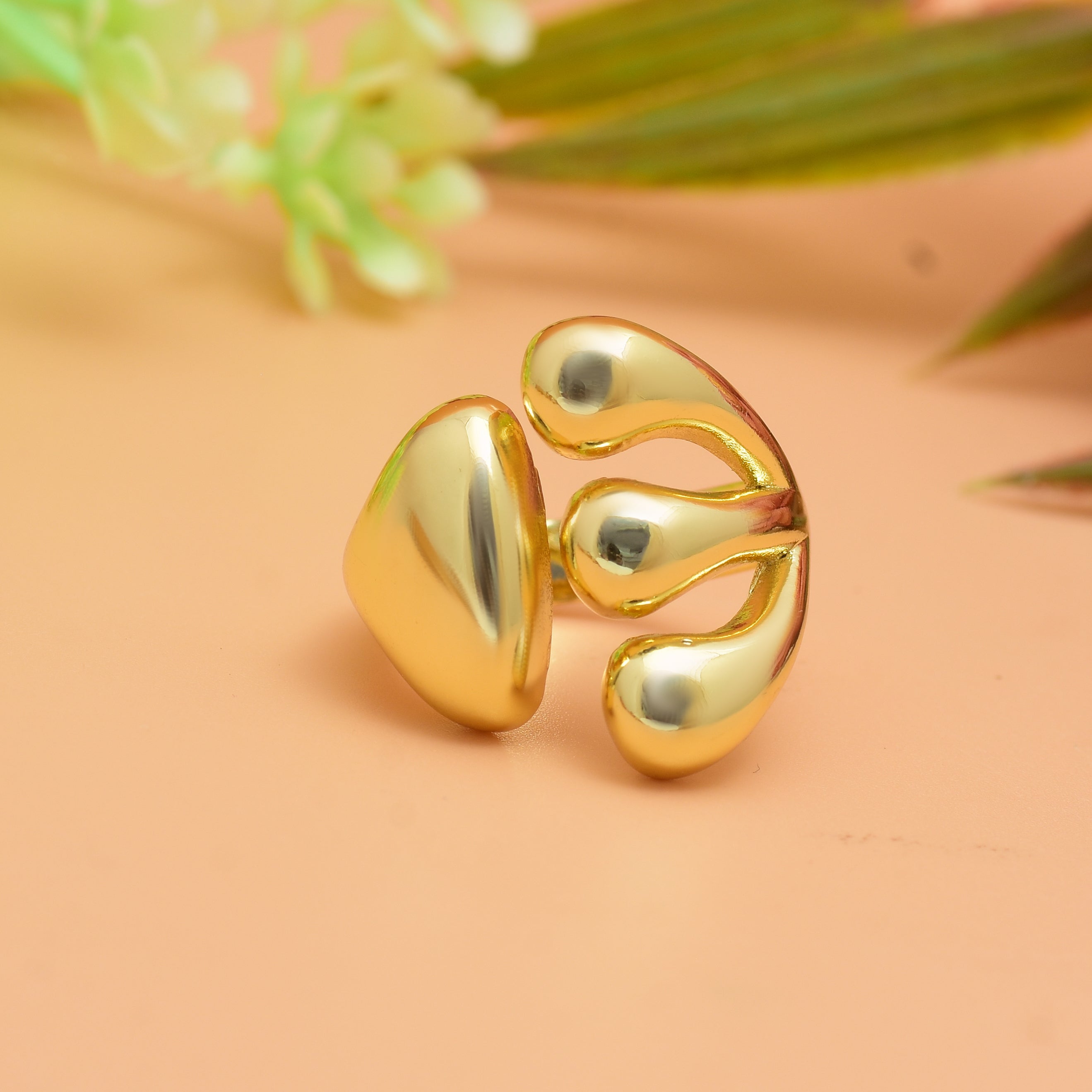 Three Tear Drop Ring | Anti Tarnish