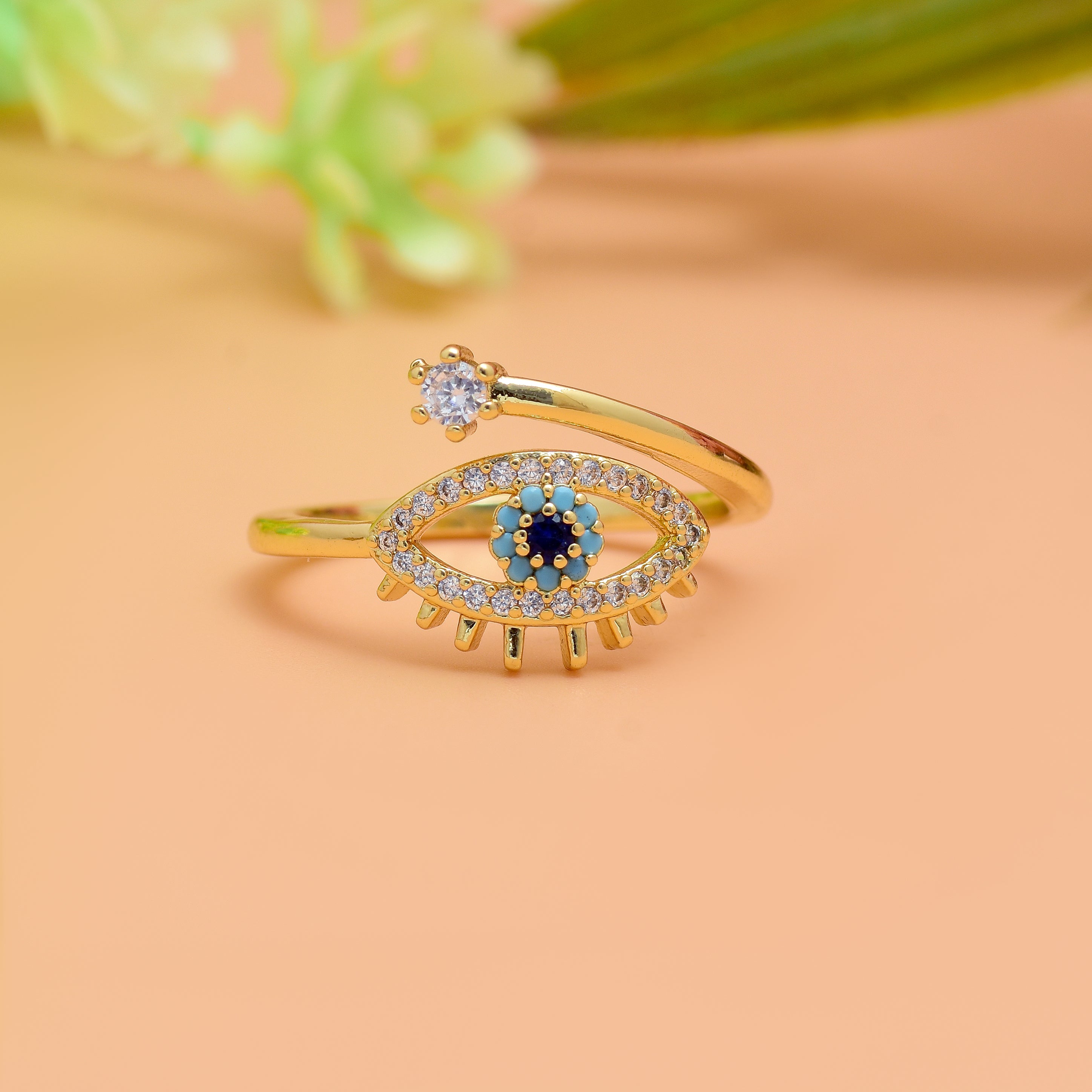 Stackable Evil Eye Ring | Anti Tarnish