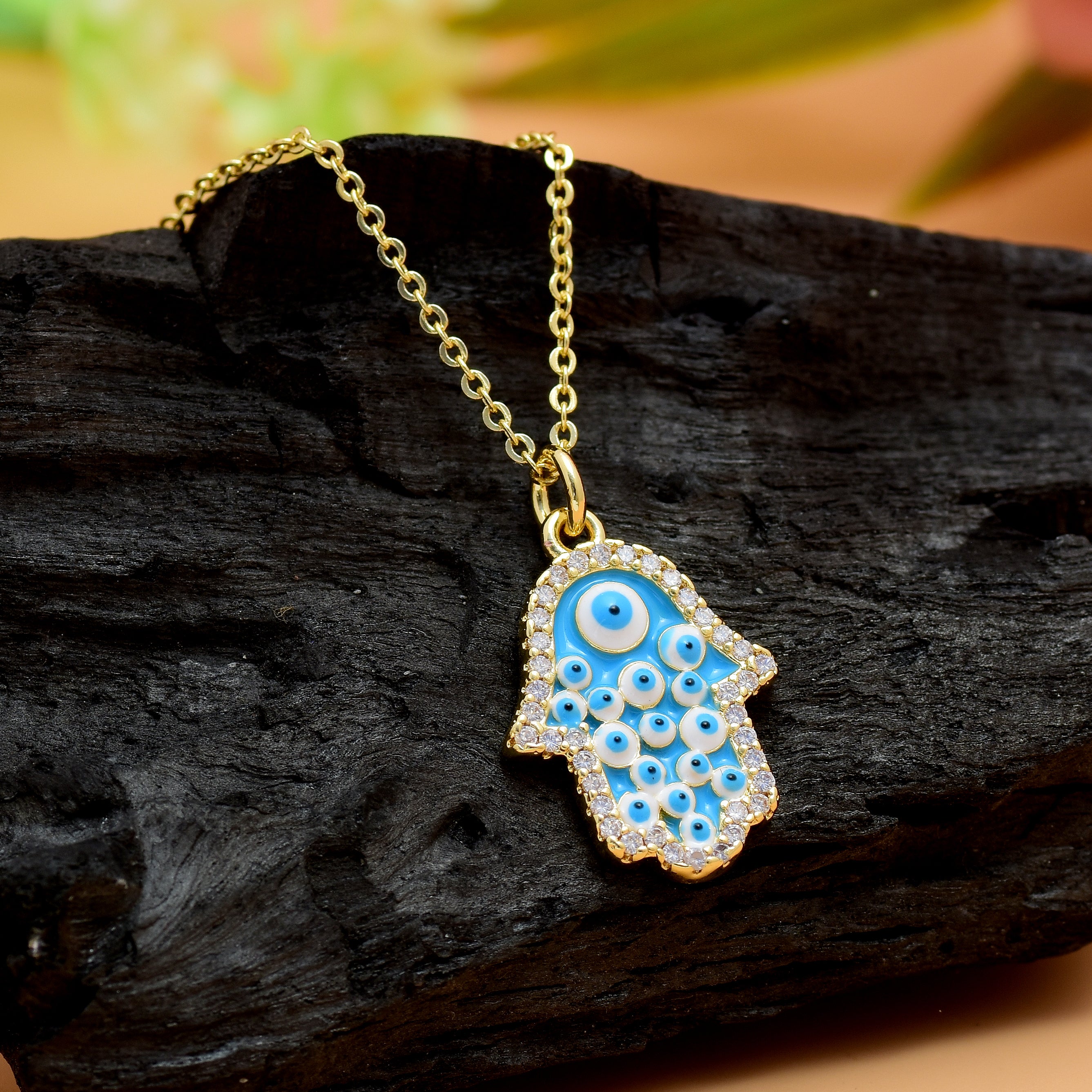 Hamsa Evil Eye Necklace | Anti Tarnish