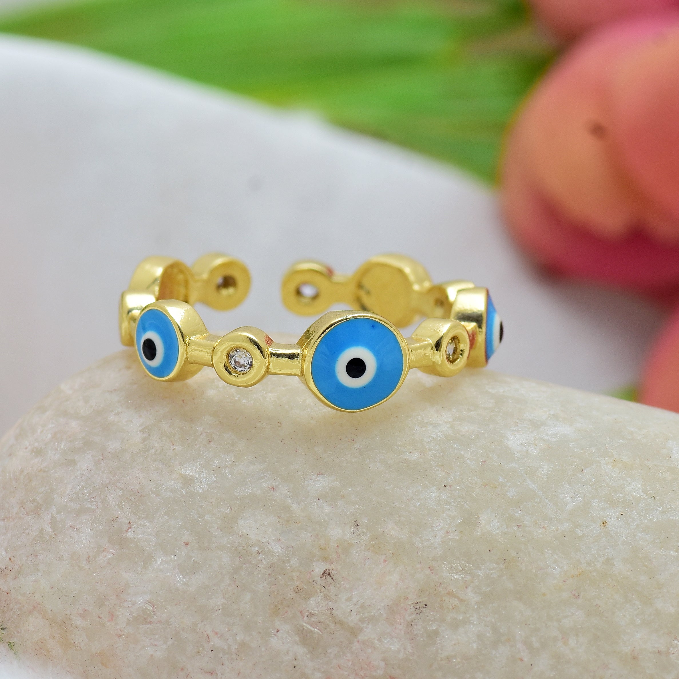 Turkish Eye Enamel Rings | Anti Tarnish